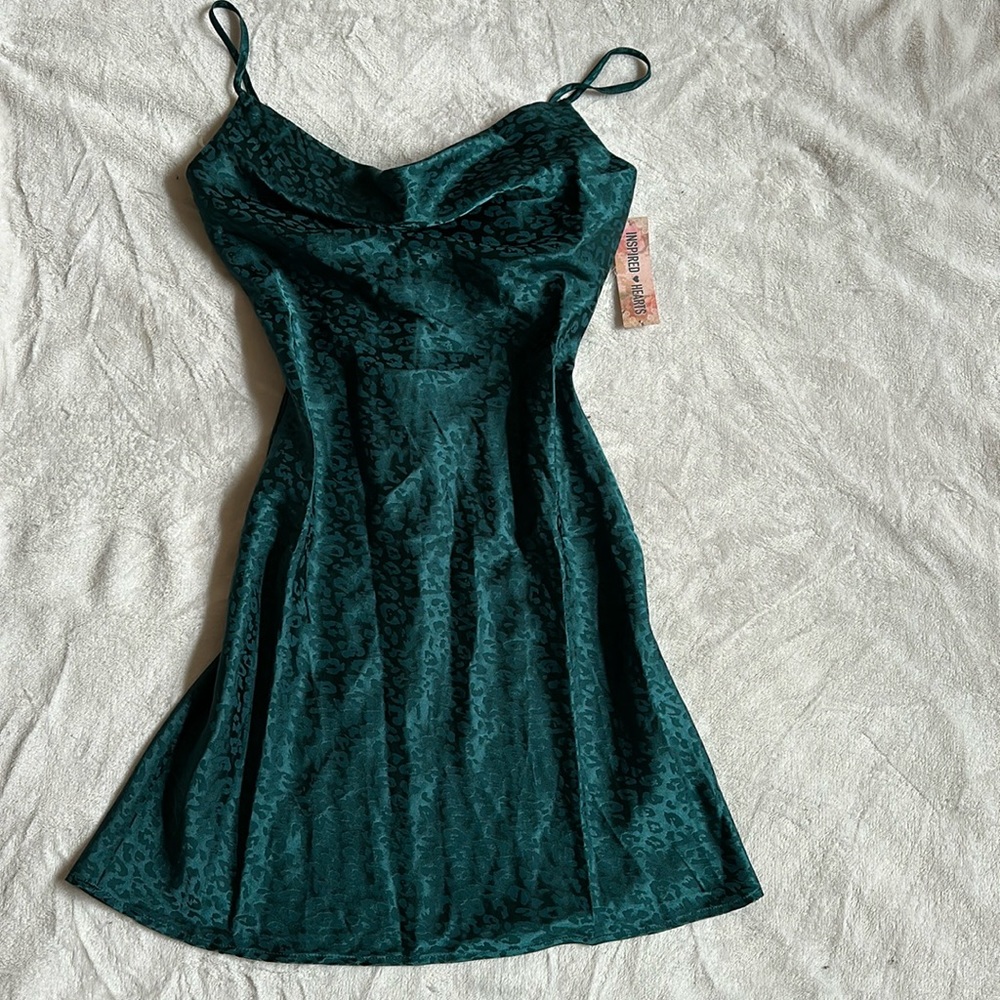 Cheetah Print Satin Dress